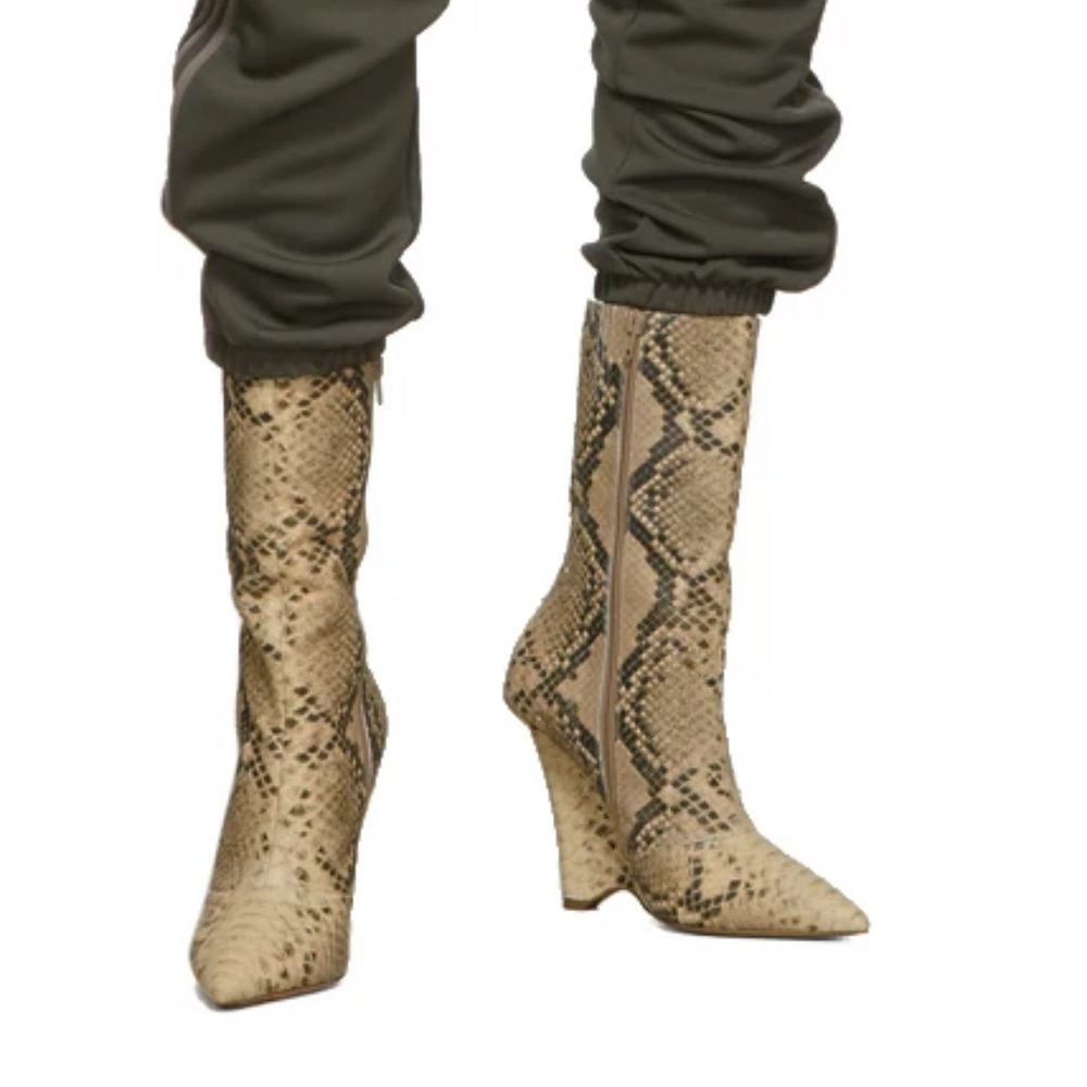 Yeezy Beige Payton Wedge Boots, 41